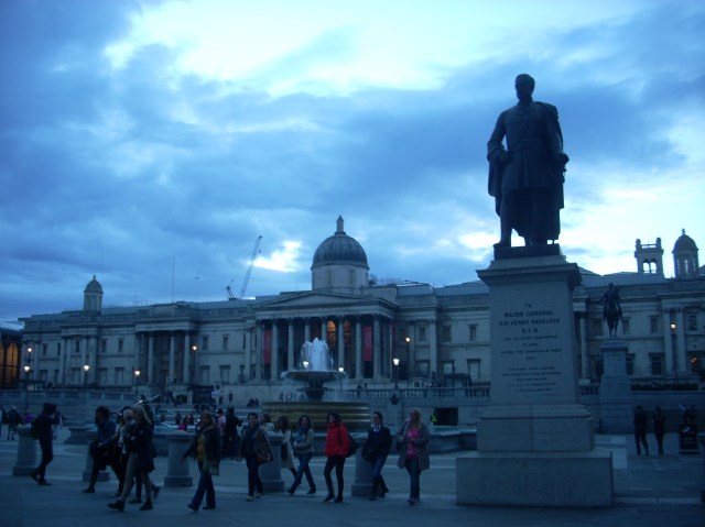 The National Gallery seen from Trafalgar Square
