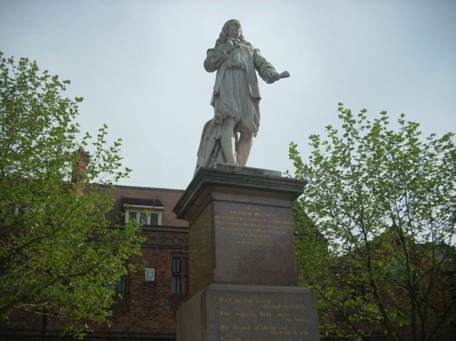 statue of metaphysical poet Andrew Marvell