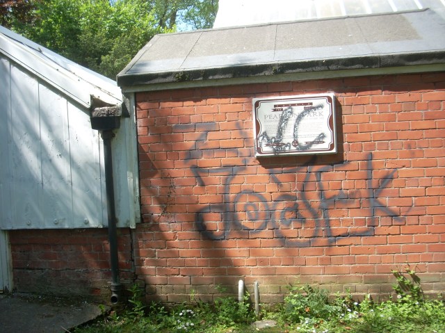 Graffiti got in my way.